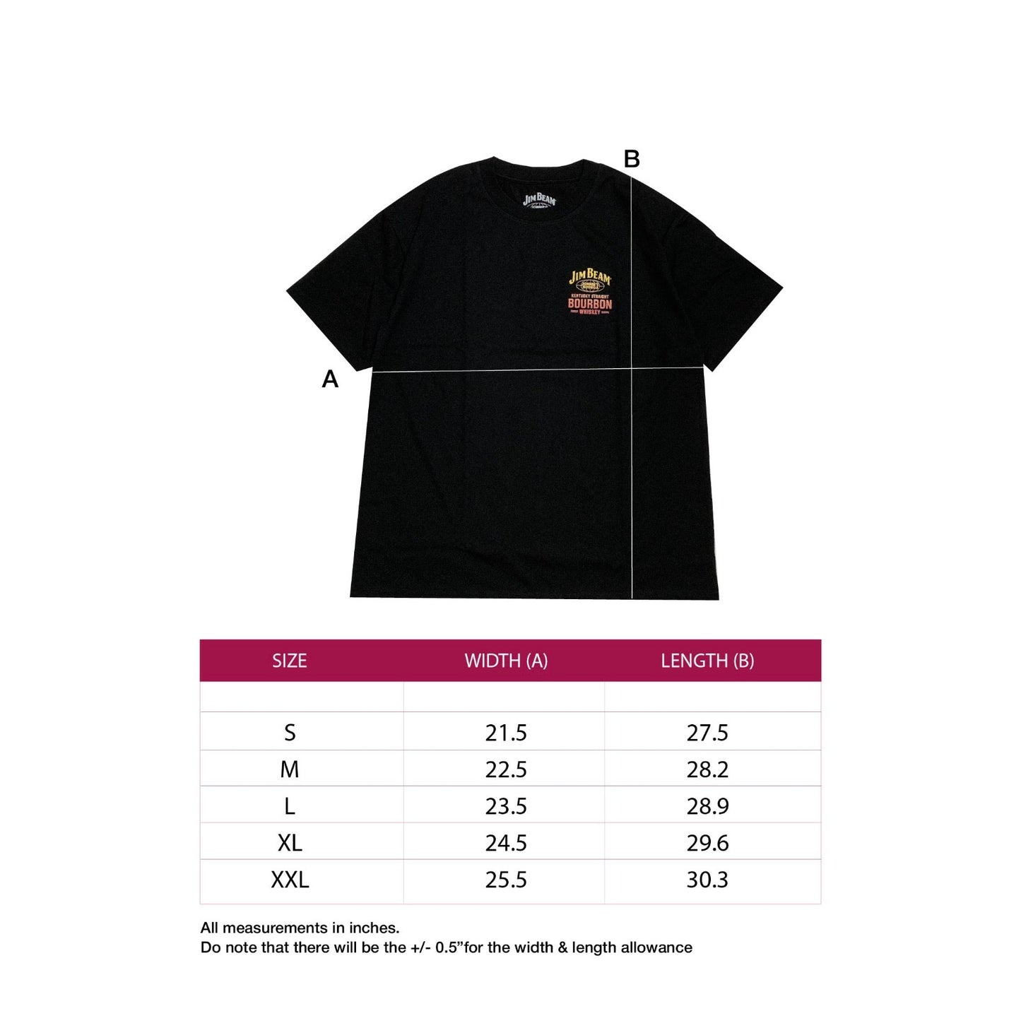 Jim Beam x Jonnie’s Bodega Logos Tee (Black)
