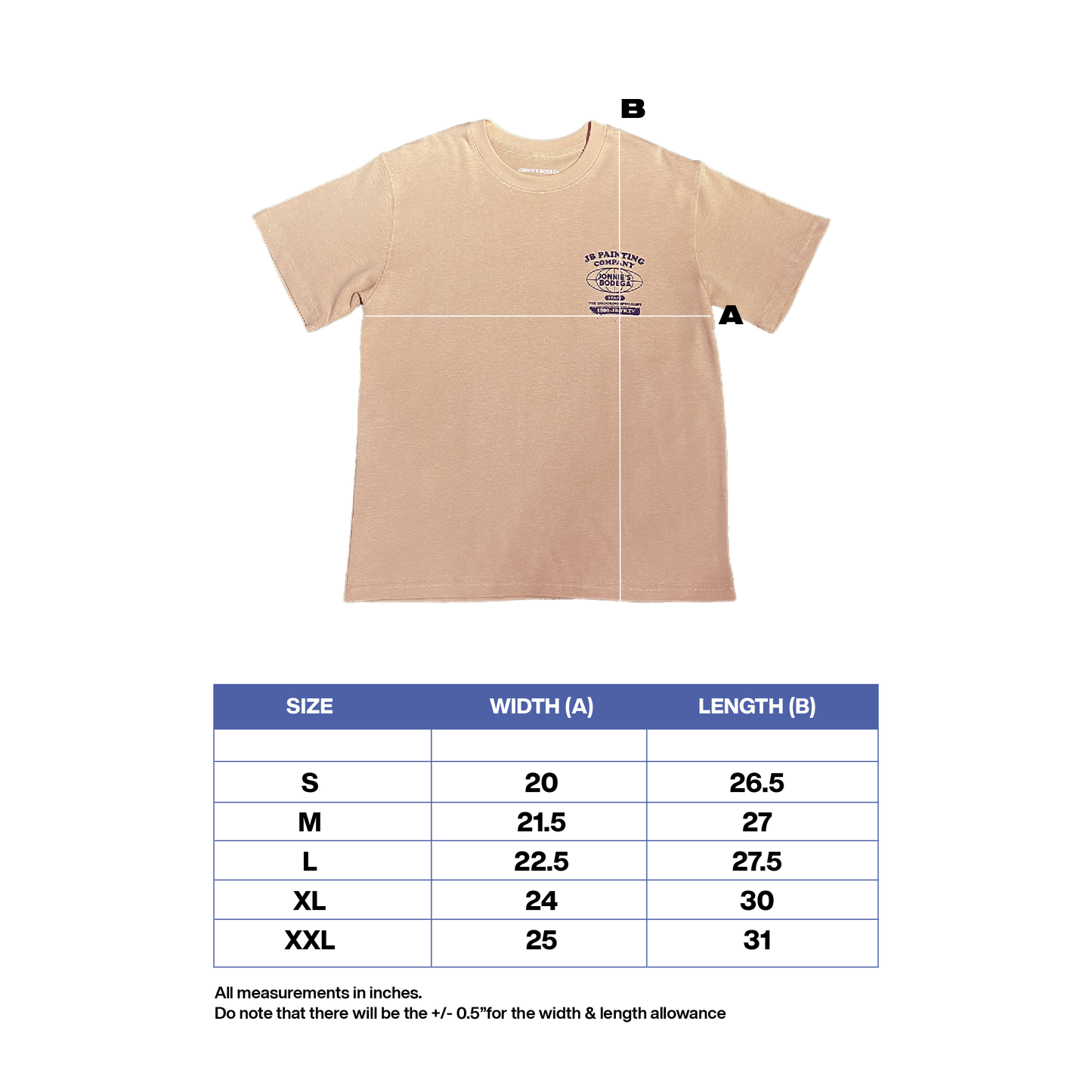 JB Painter Company Staff Tee (Upstream Salmon)