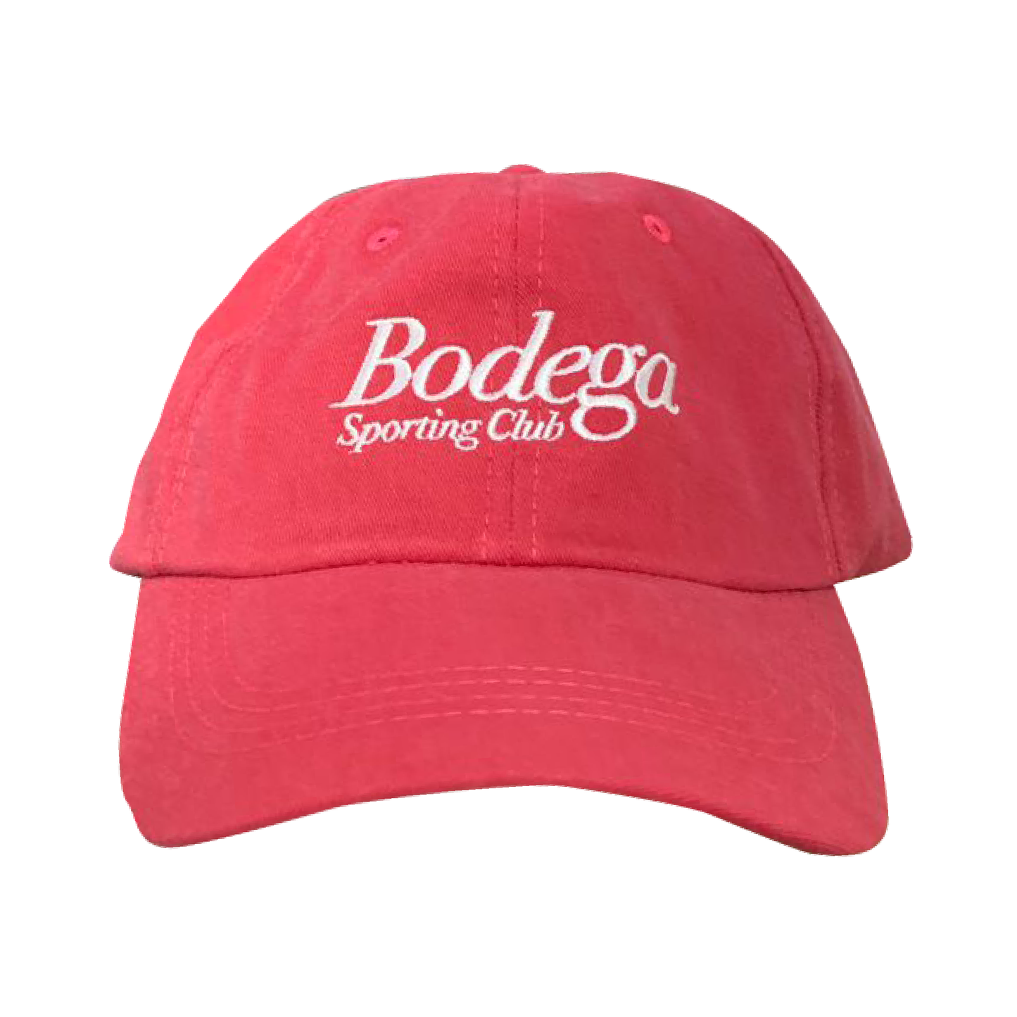 Bodega Sporting Club Script Hat (Washed Red)