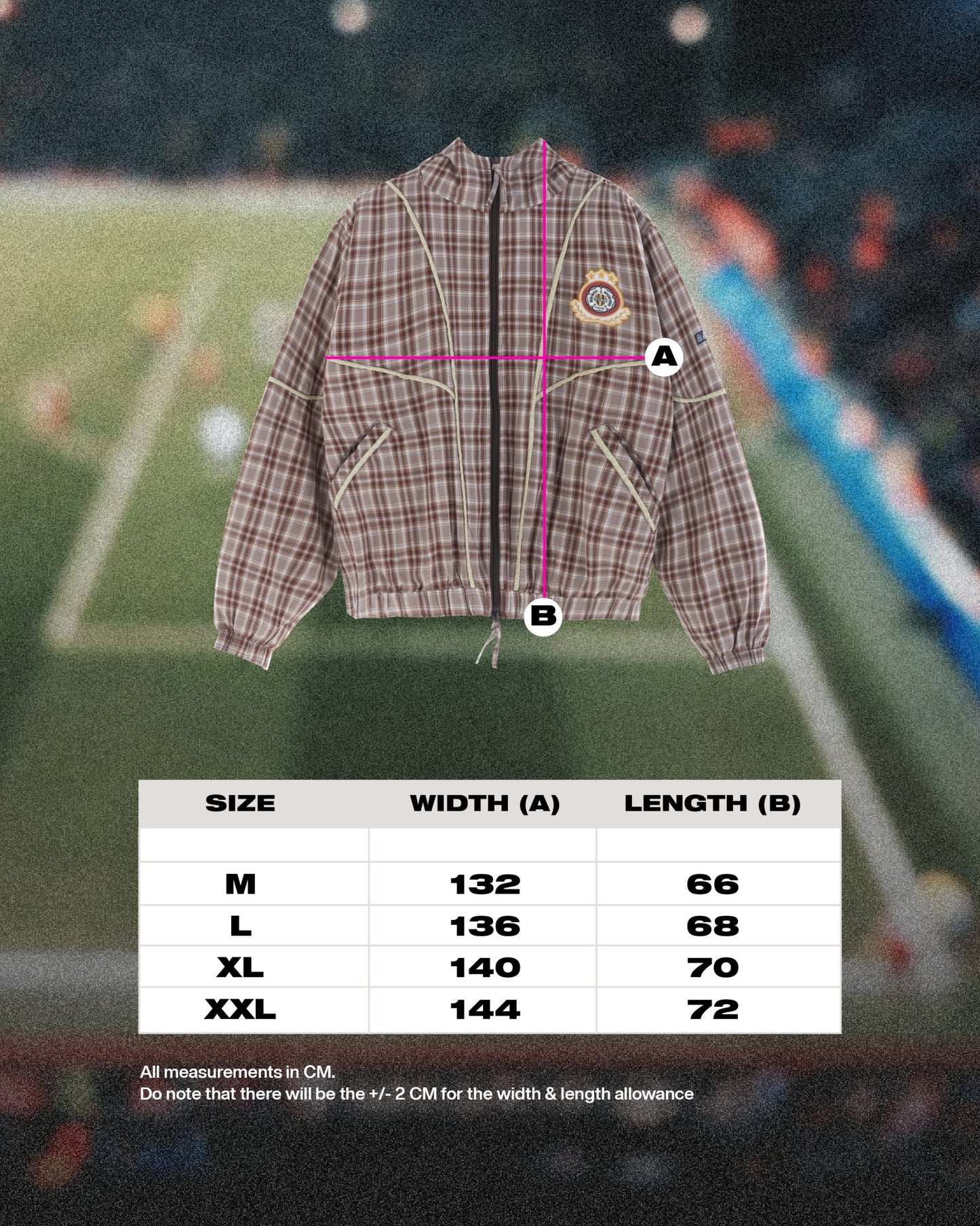 FTMD. x Jonnie’s Bodega EOTB Lightweight Parka (Maroon Plaid)