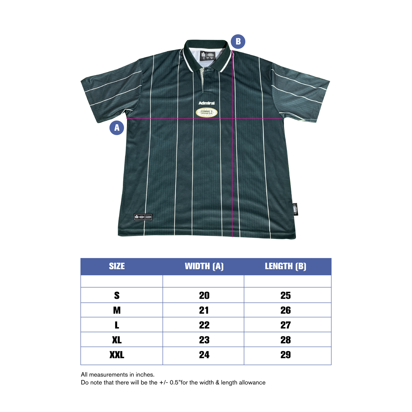 Admiral Sportswear x Jonnie's Bodega "The Playmaker" Kit (Away)