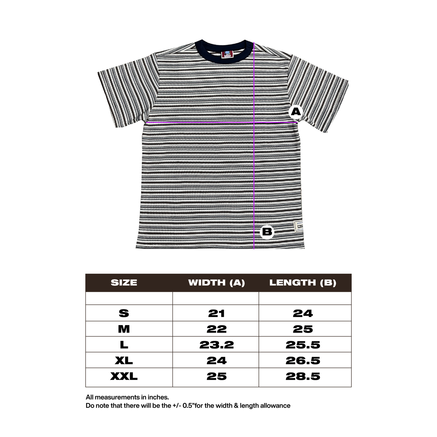 Striped Tee (Tiramisu)