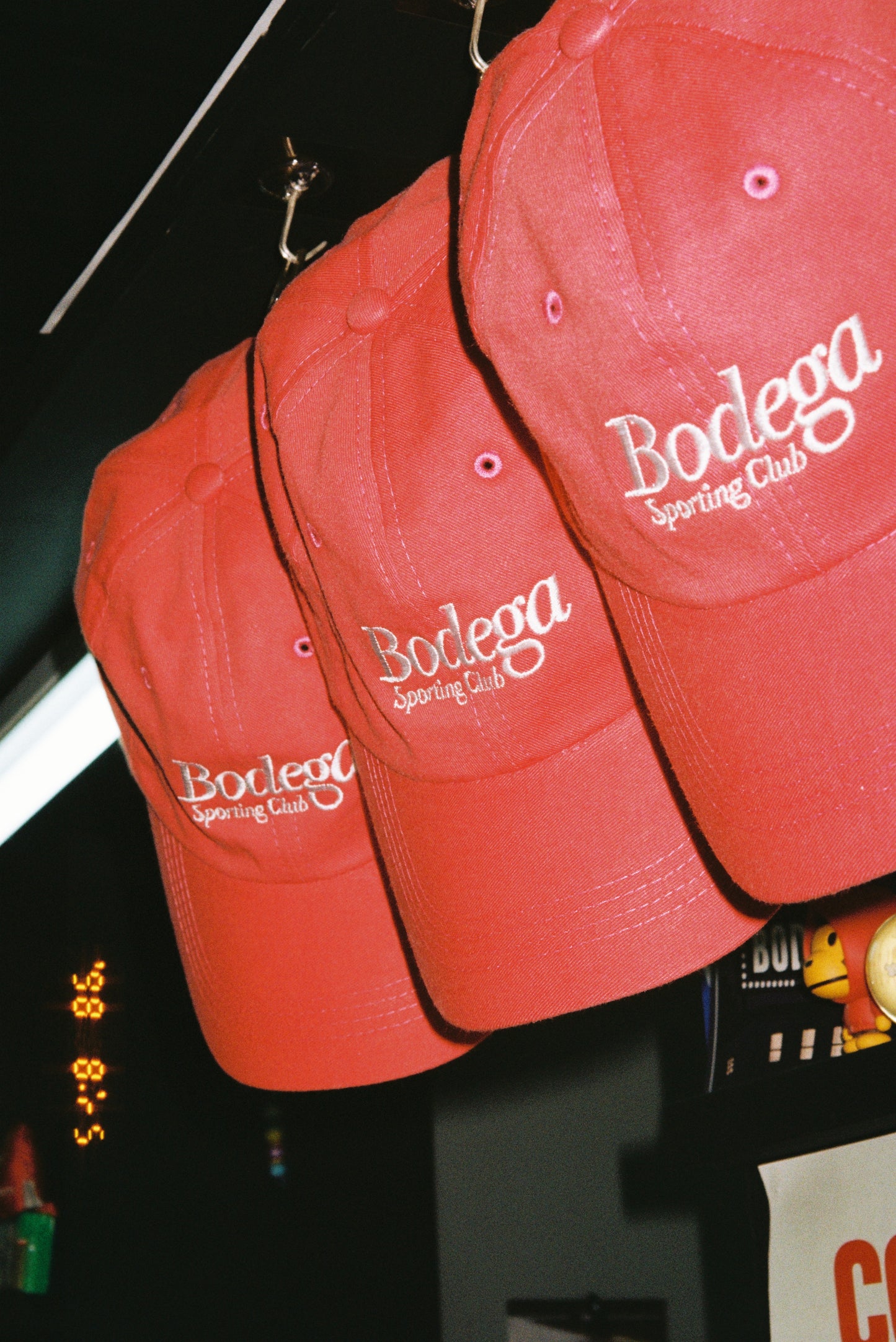 Bodega Sporting Club Script Hat (Washed Red)