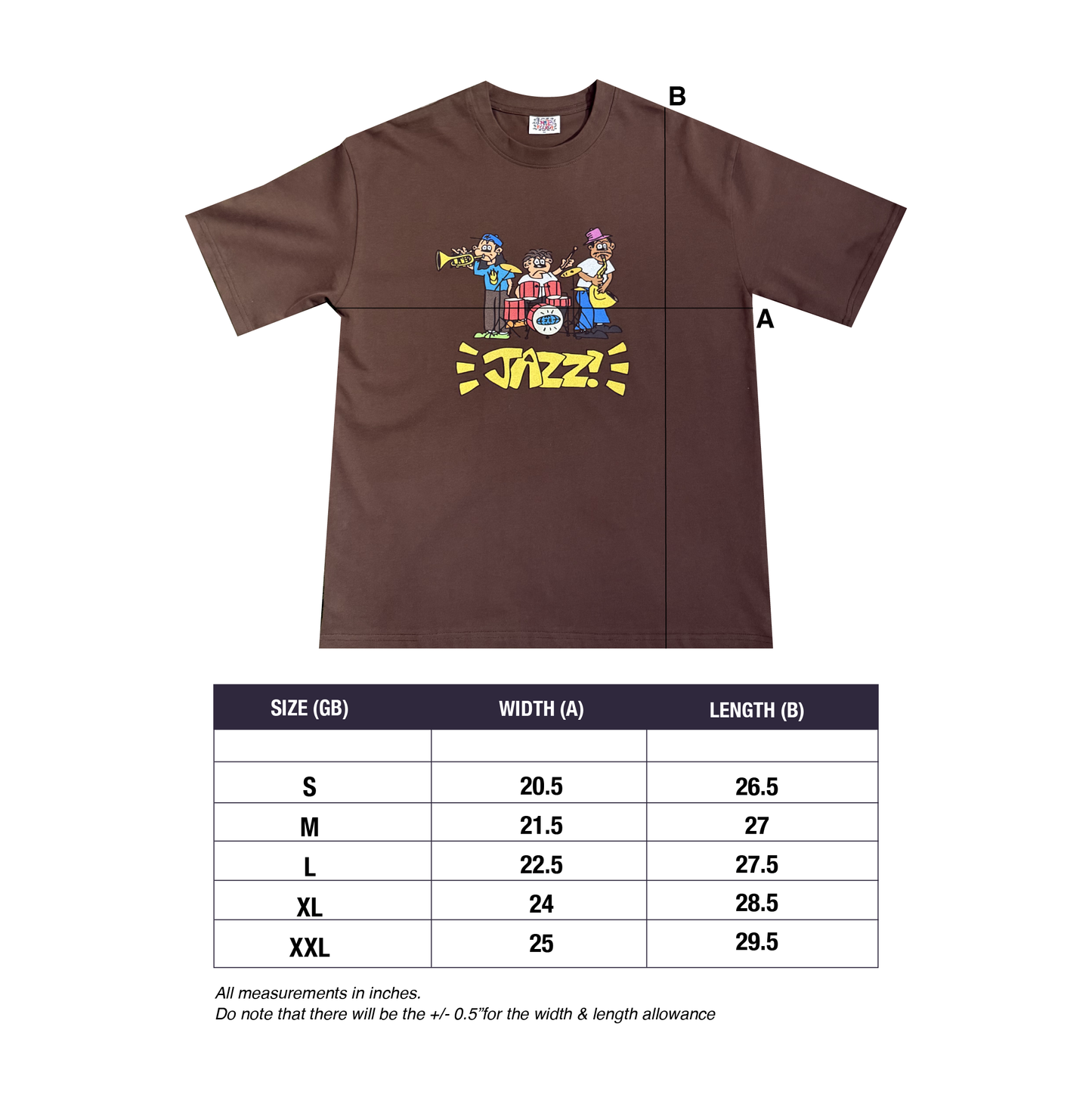 Jazz Lads Tee (Pecan Bando) - by Yutaka Kobayashi