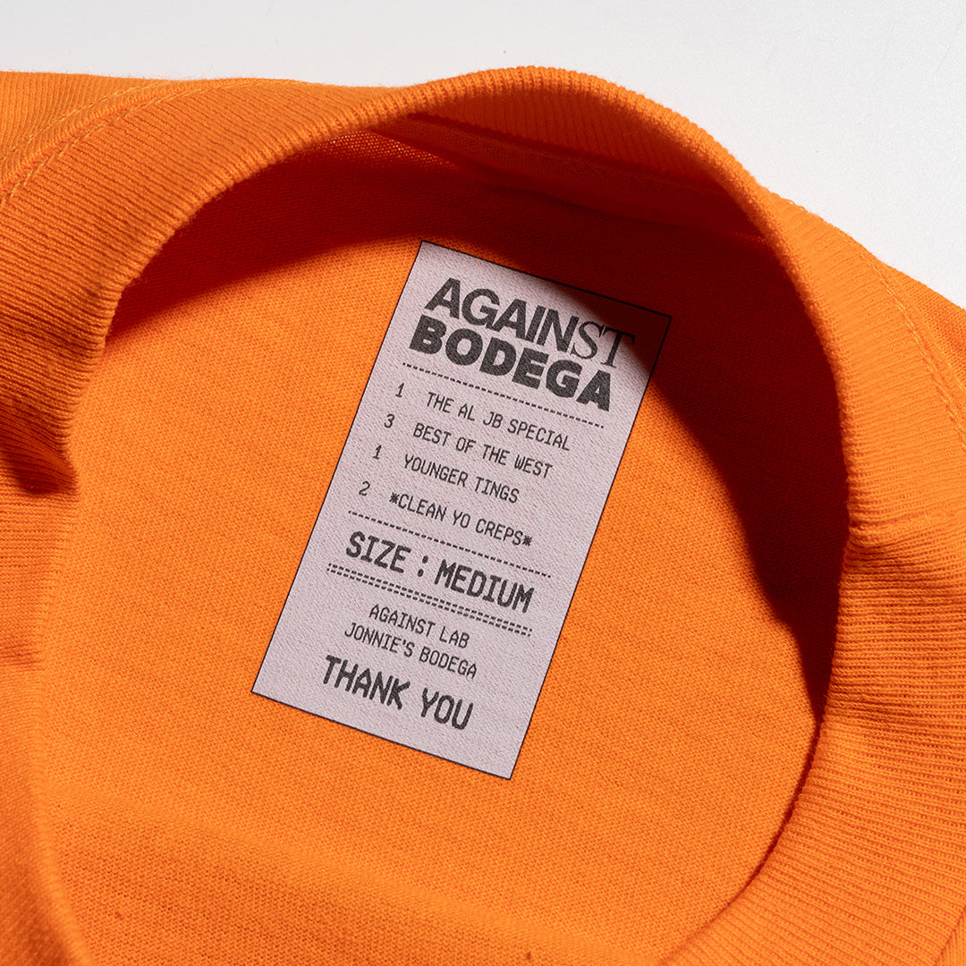 Against Lab x Jonnie's Bodega Candy Tee (Orange)