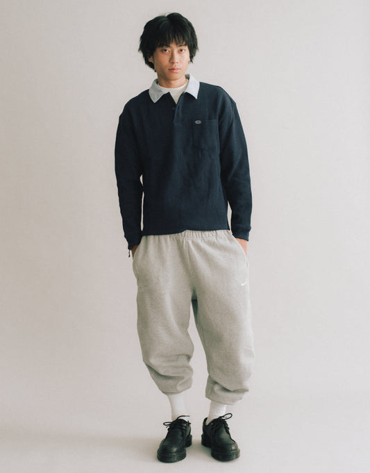 Globe Waffle Long Sleeve Polo (Marquee Navy)