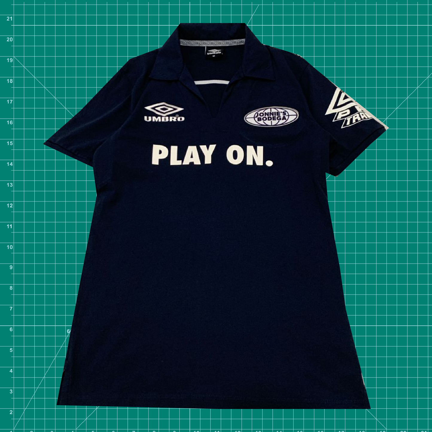 Vintage Umbro Pro-Training Short Sleeve Drill Top (Navy) - CAVS SEASON 1